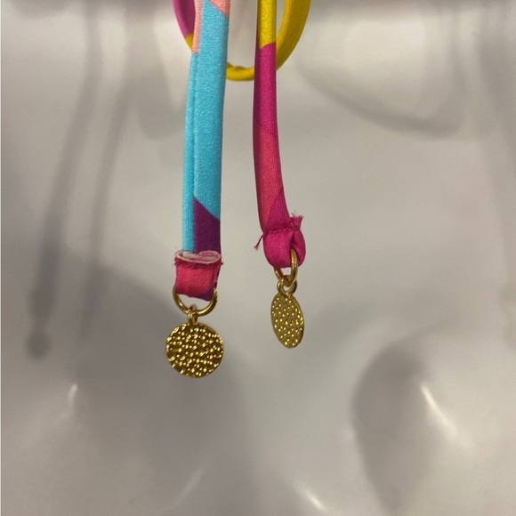 Trina Turk Womens Standard Lilleth One Piece Swimsuit Plunge Neck Floral size 10 - Picture 9 of 11